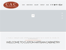 Tablet Screenshot of customartisancabinetry.com